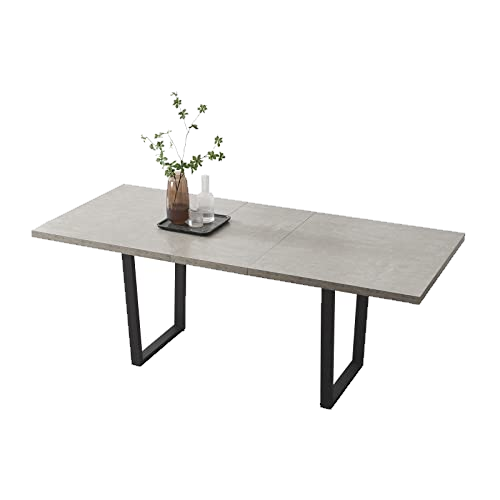 ZckyCine 51"-67" Expandable Grey Dining Table