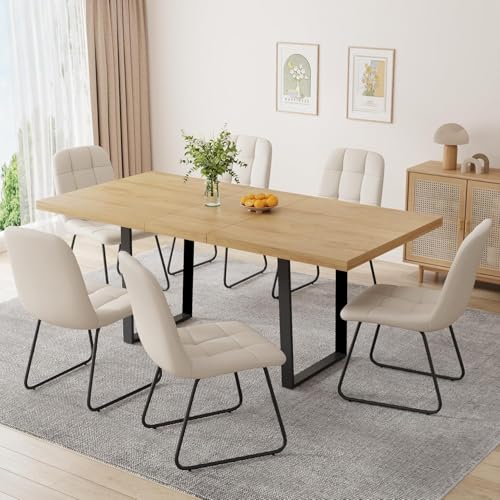 ZckyCine 51"-67" Extendable Dining Table Set for 4-6