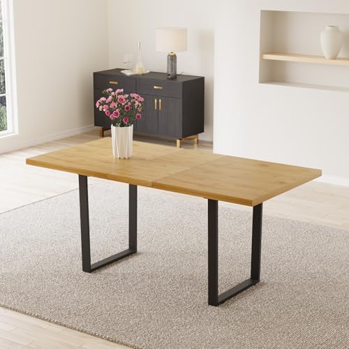 ZckyCine Modern Rectangular Dining Table for 4-6