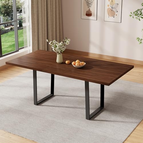 ZckyCine Walnut Color Expandable Dining Table